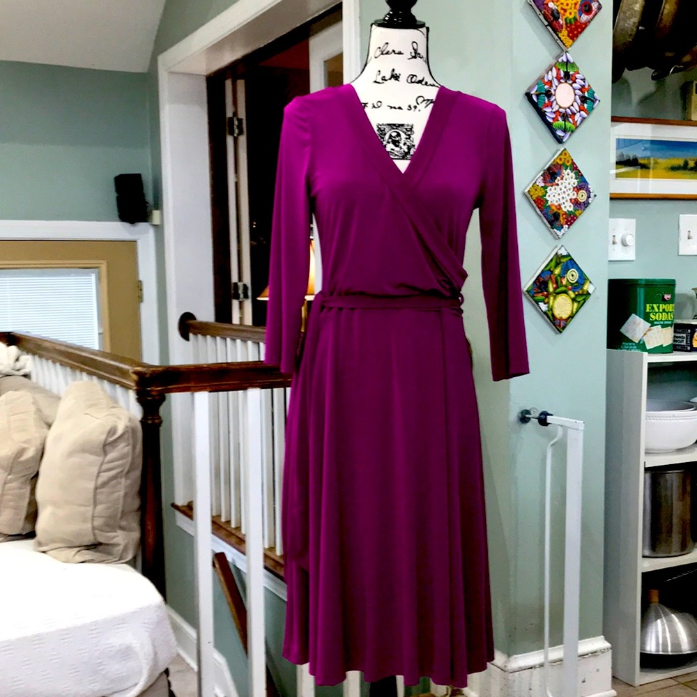 Purple jersey dress